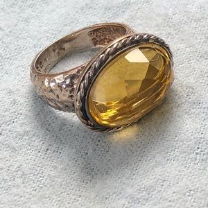 Vintage 925 citrine ring